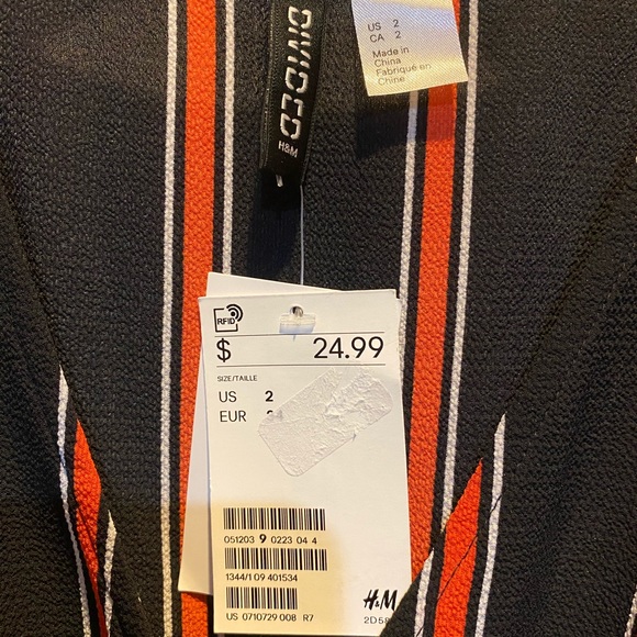 NWT Black & red striped wrap dress - Picture 4 of 6